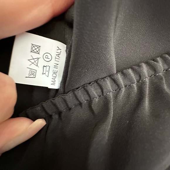 Rosamosario 100% Silk Crepe Palazzo Trousers Black Silk Palazzo Pajama Pant - Picture 6 of 14